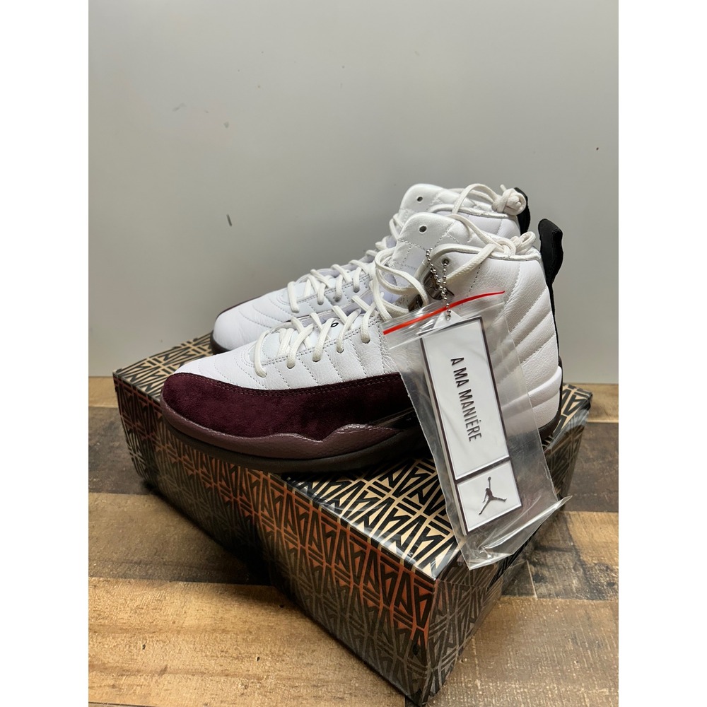 Jordan 12 Retro SP A Ma Maniére Burgundy Crush White DV0702 110 Women 8.5 Men 7 - Picture 5 of 13